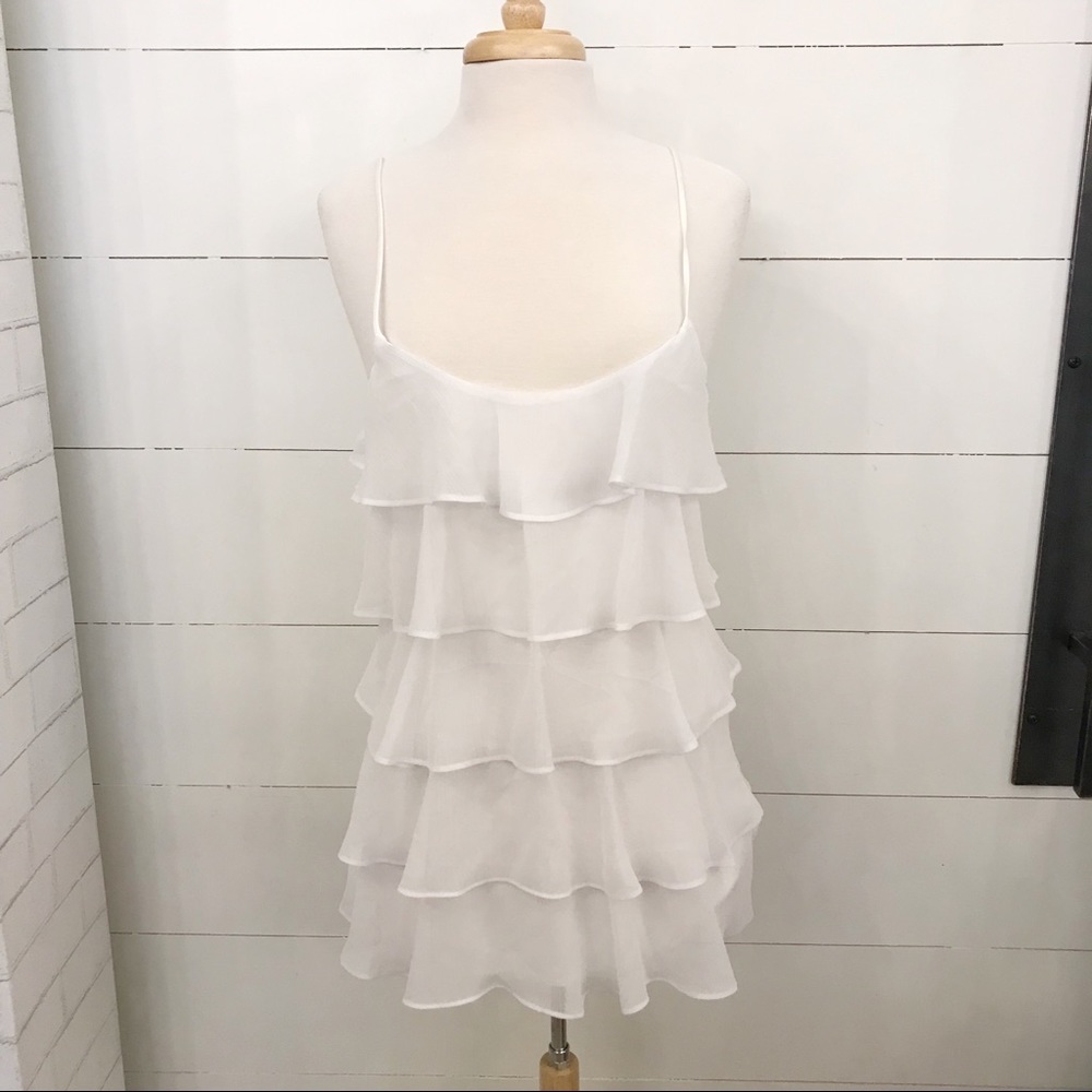NWT Candies White Ruffle Top